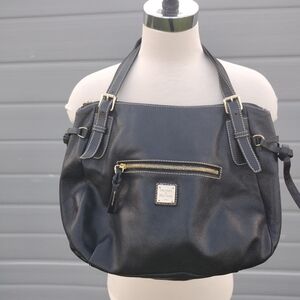 Dooney & Bourke Large Black Leather Hand Bag